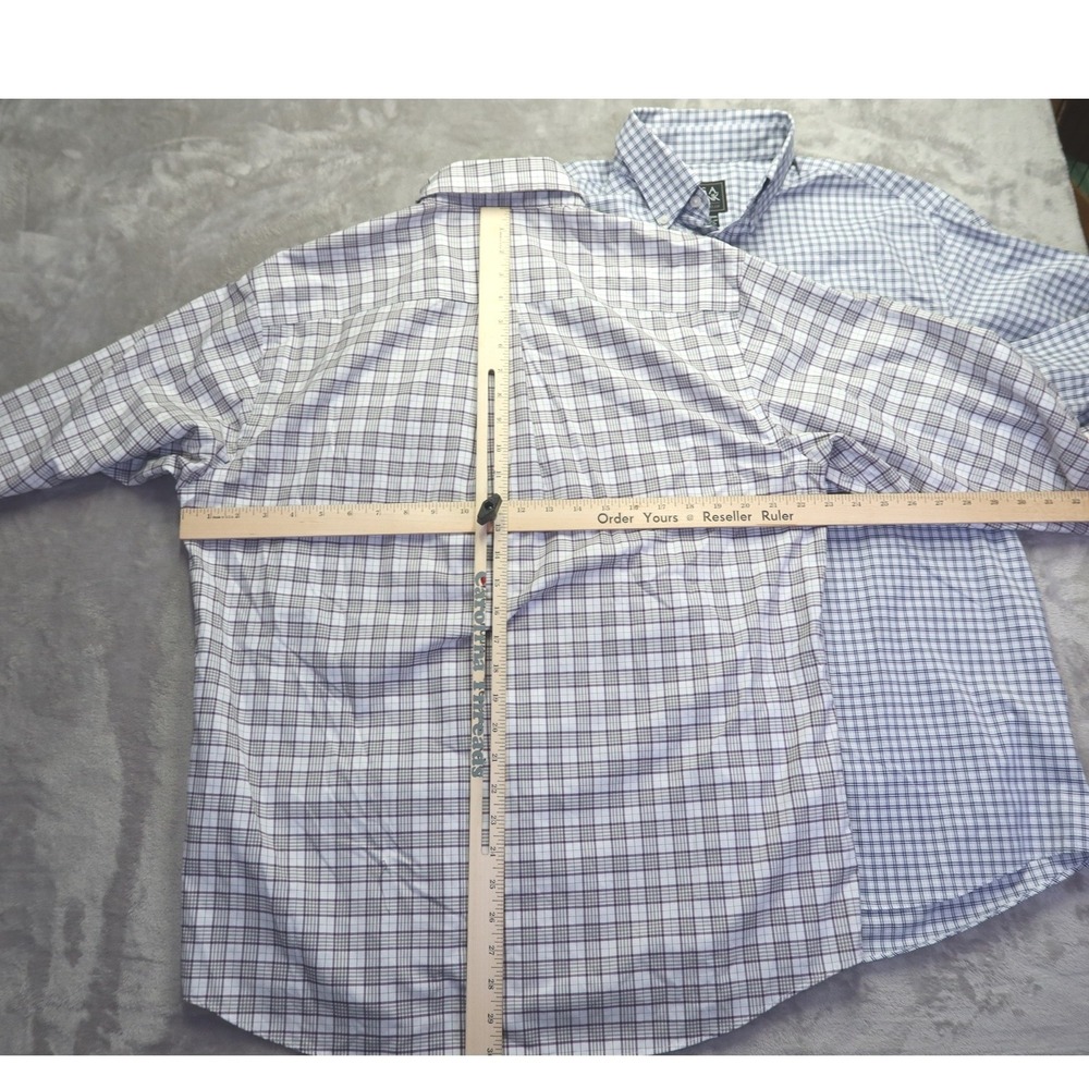Lot of 2 Jos A Bank Traveler Traditional Fit Plaid Button Down Shirts Men's M - Picture 8 of 10
